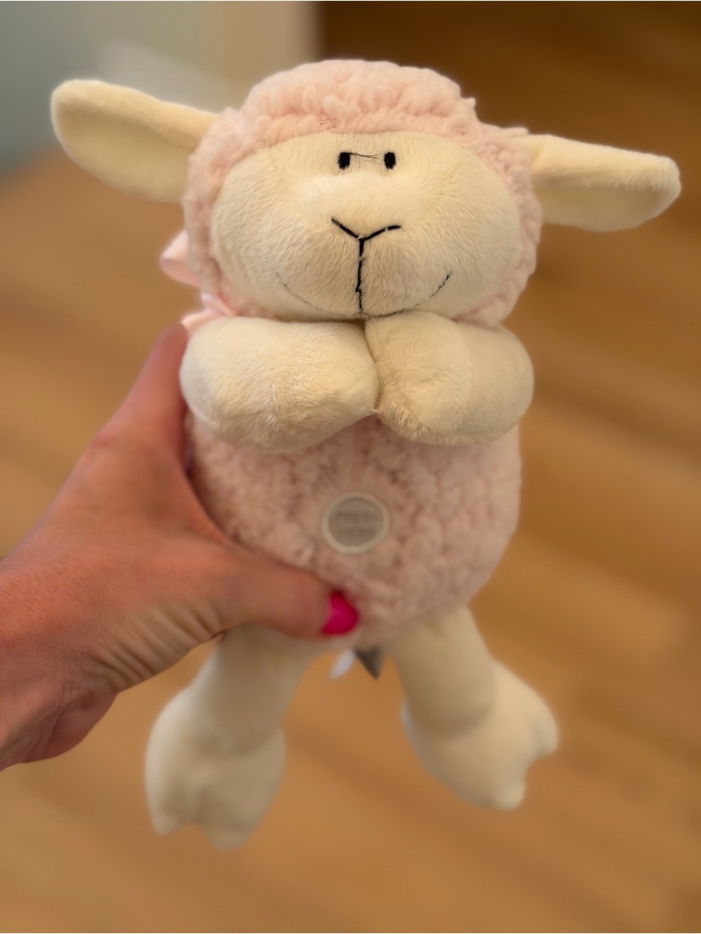 Plush Pink Lamb Stuffed Animal